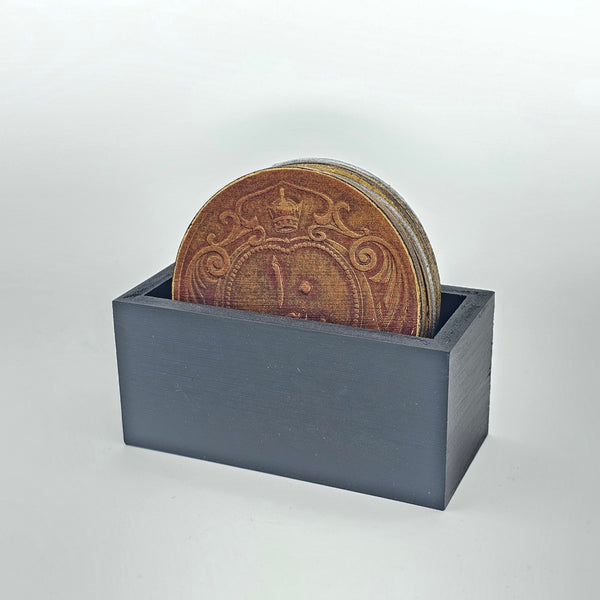 Pahlavi Coin Wooden Coasters