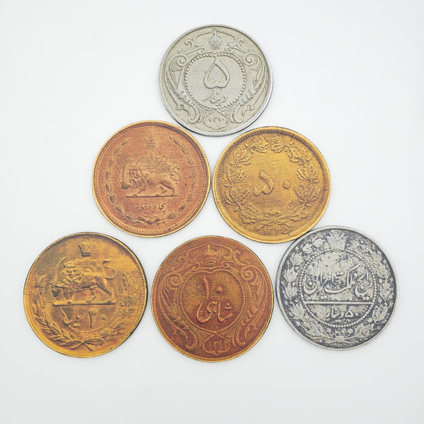 Pahlavi Coin Wooden Coasters