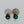 Green Tear Brass Earring with Pahlavi Coin