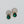 Green Tear Brass Earring with Pahlavi Coin