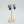 Blue Tear Brass Earring with Pahlavi Coin