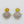 Yellow Stone Brass Earrings With Pahlavi Coin