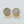 Framed Pahlavi Coin Brass Earring with Pearl