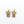 Crown Brass Earring with Stone