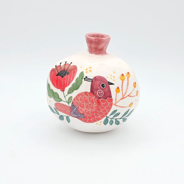 Decorative Bird Ceramic Pomegranate
