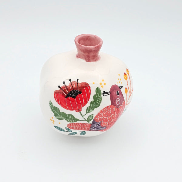 Decorative Bird Ceramic Pomegranate