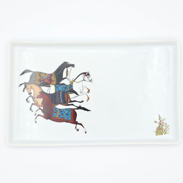 Torkaman Horses Rectangular Dish