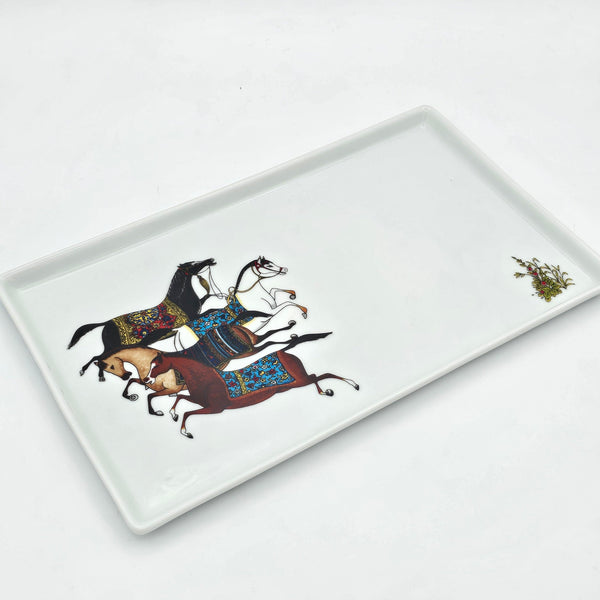Torkaman Horses Rectangular Dish