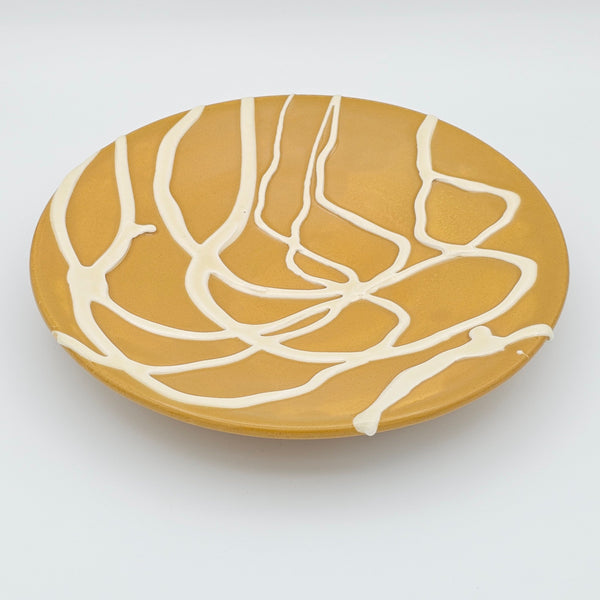 Handmade Ceramic Ochre Wall Plate