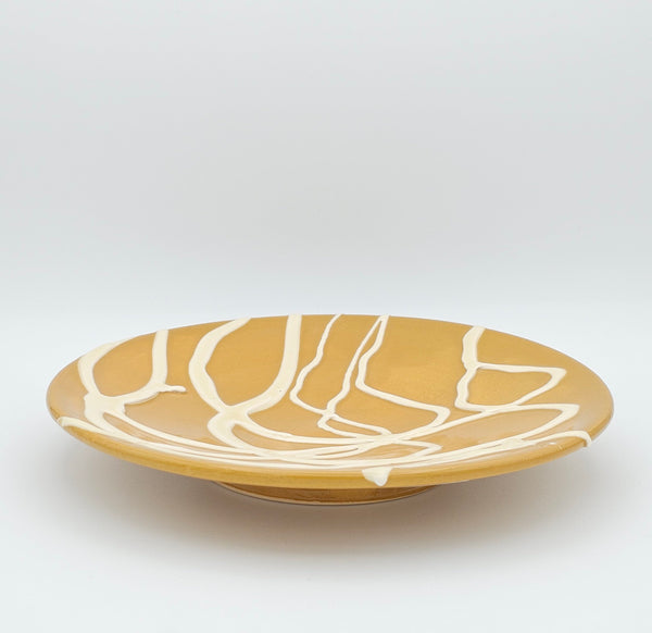 Handmade Ceramic Ochre Wall Plate