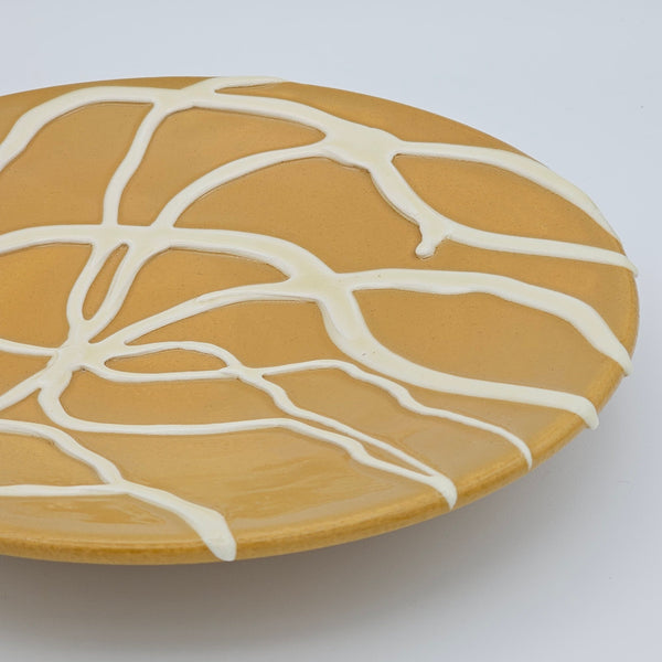 Handmade Ceramic Ochre Wall Plate