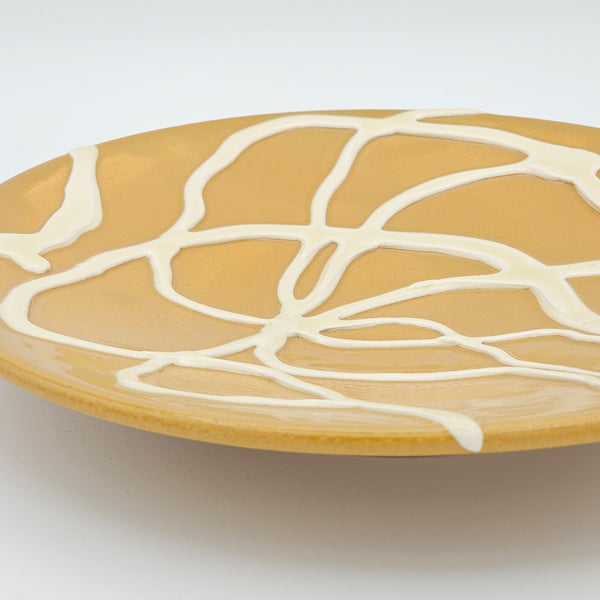 Handmade Ceramic Ochre Wall Plate