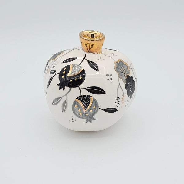 Hand painted Decorative Ceramic Pomegranate with Gold
