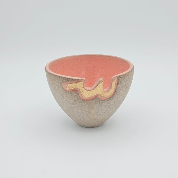 Seen Ceramic Bowl with Gold Luster