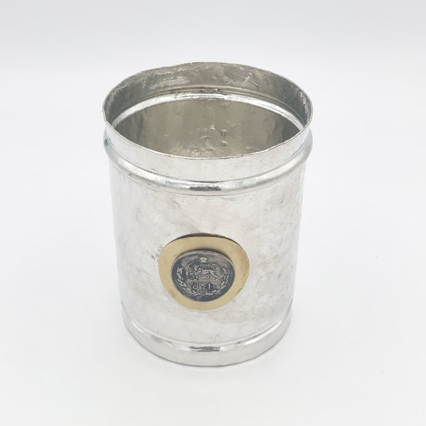 Copper Utensil Holder with Pahlavi Coin