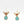 Mina -Tear Stone Brass Earring