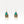 Tear Stone Brass Earring with Pearl