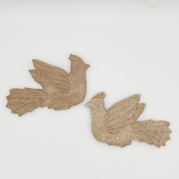 Handcrafted Hoopoes Papier-Mâché Wall Art