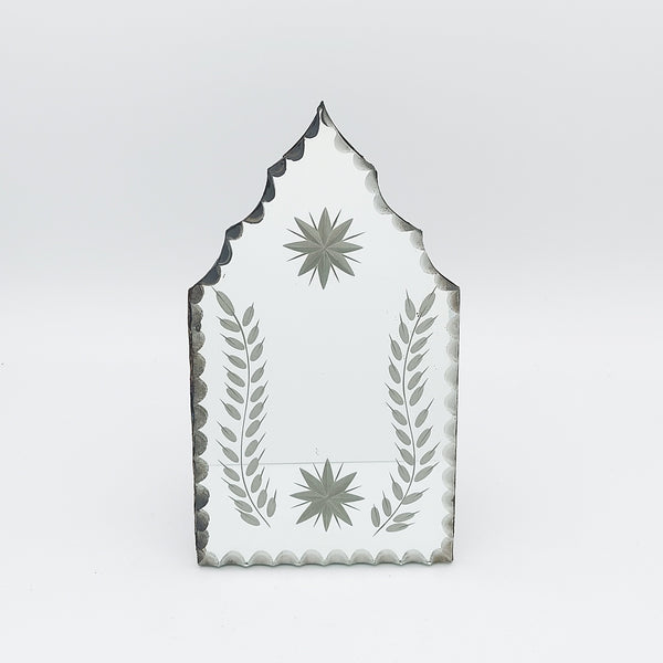 Hand etched Gandom Tabletop Mirror