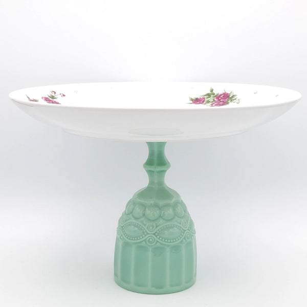 Rounded Golesorkhi with Vintage Glass Stand
