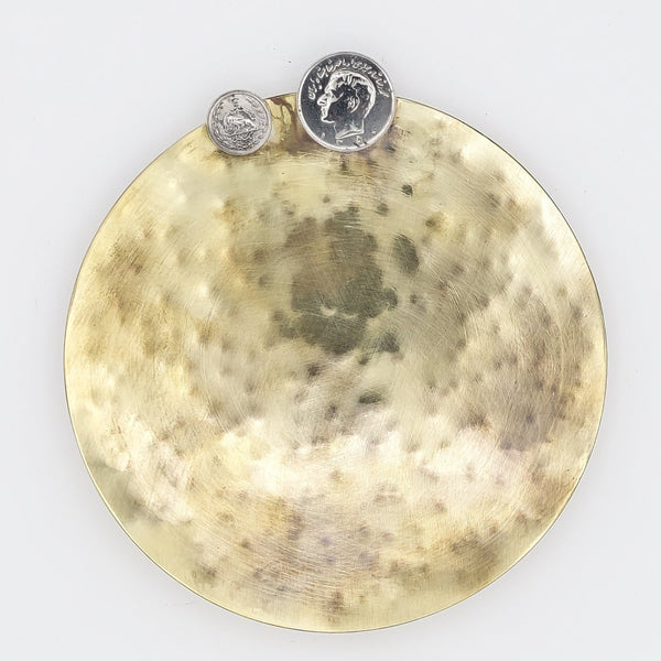 Brass Plate with Pahlavi Coin
