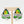 Green Arrow Gem Paper Mache Earrings