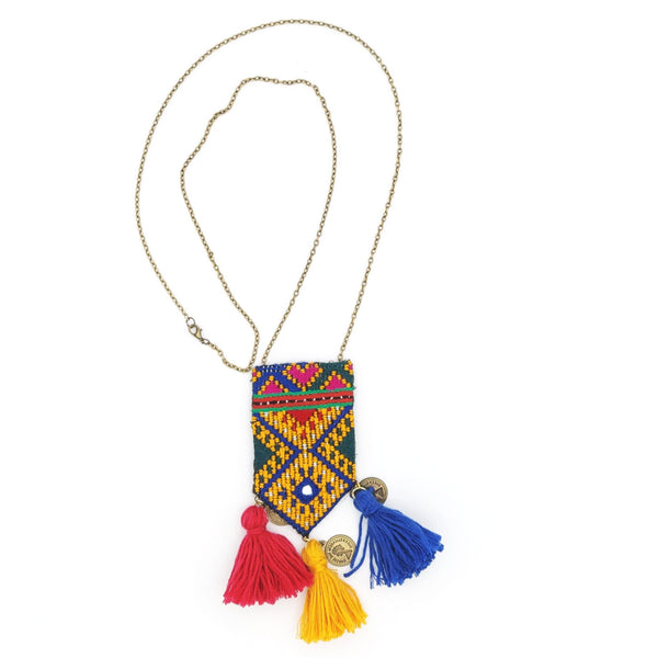 Vintage embroidery Necklace