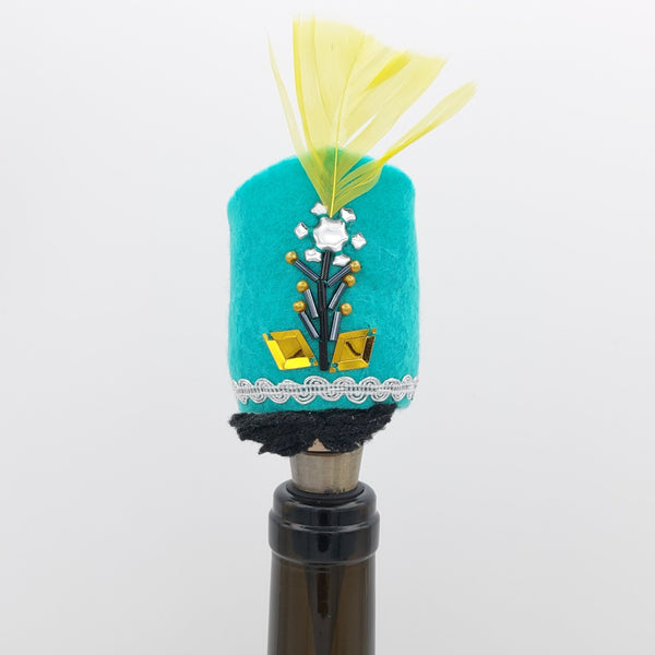 Blue Hat Qajar Character Bottle Stopper