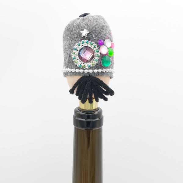 Gray Hat Qajar Character Bottle Stopper