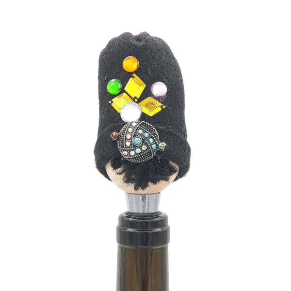 Black Hat Qajar Character Bottle Stopper