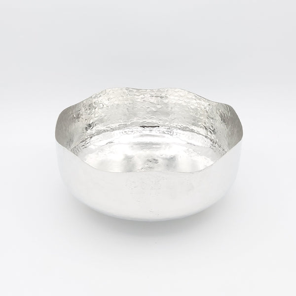 Wave Copper Bowl with Brass Stand