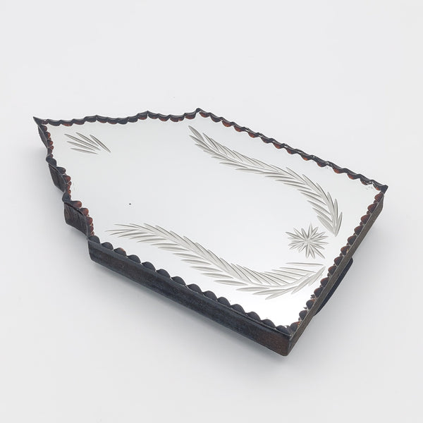 Hand etched Negar Tabletop Mirror