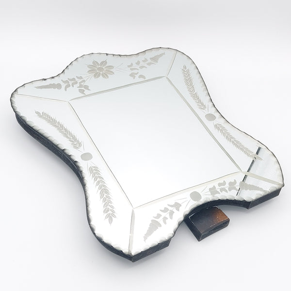 Hand etched Mina Tabletop Mirror