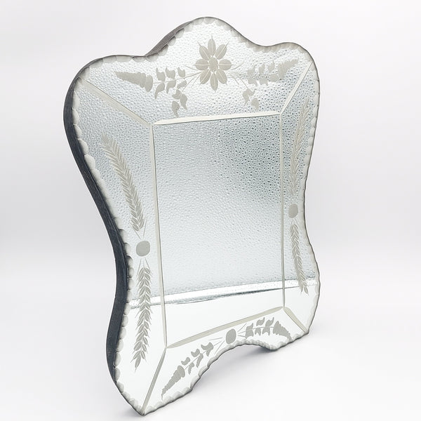 Hand etched Mina Tabletop Mirror