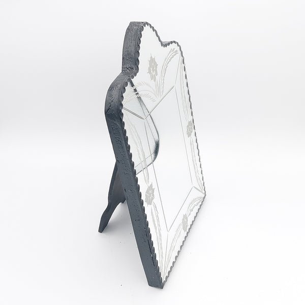 Hand etched Susan Tabletop Mirror