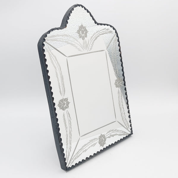 Hand etched Susan Tabletop Mirror