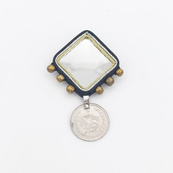 Diamond Brooch with Pahlavi Coin