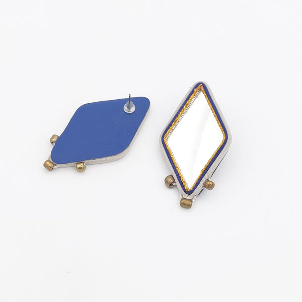 Diamond Shape Mirror Earring