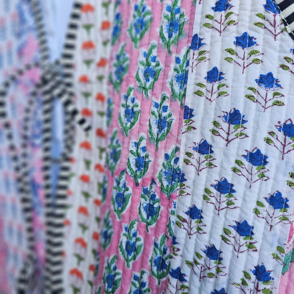 Pink Blossom Quilted Vest