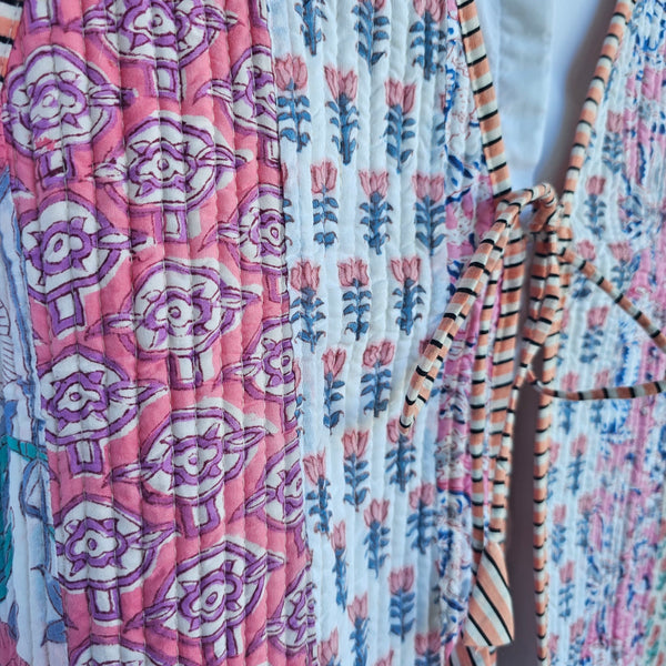 Pink Blossom Quilted Vest