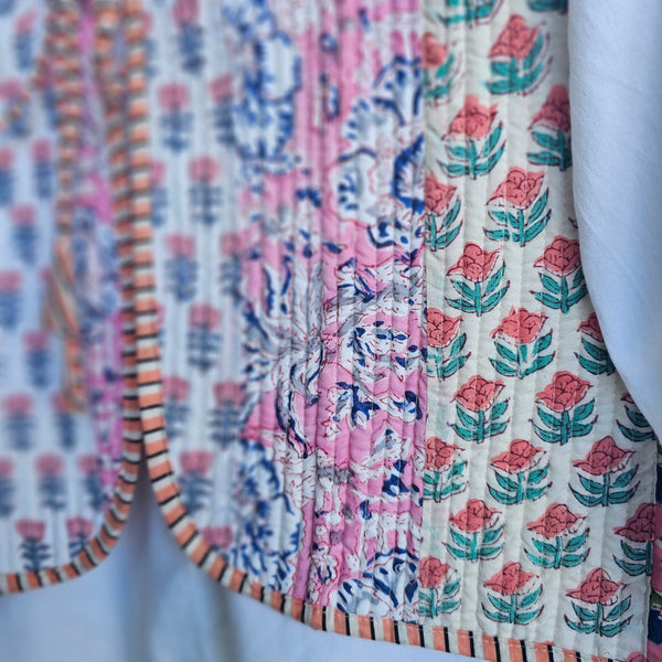 Pink Pattern Quilted Vest