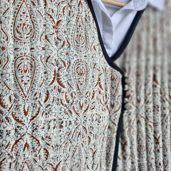 Botteh Reversable Qalamkari Quilted Vest