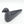 Gold Painted Black Ceramic Bird Sculpture