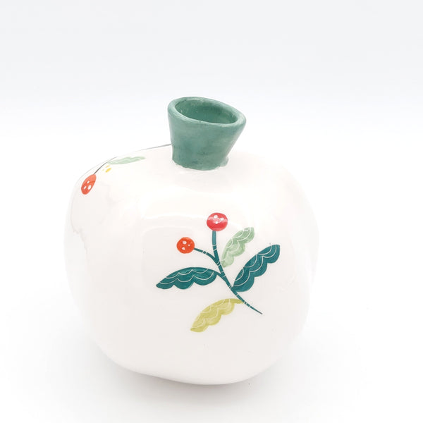 Decorative Nightingale Ceramic Pomegranate