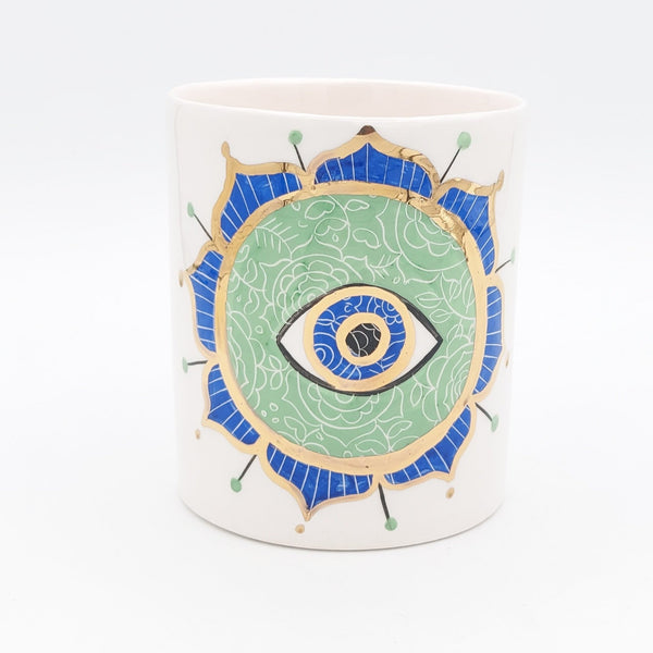 Evil Eye Ceramic Utensil Holder