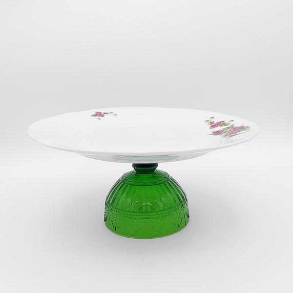 Golesorkhi Dish with green Glass Stand