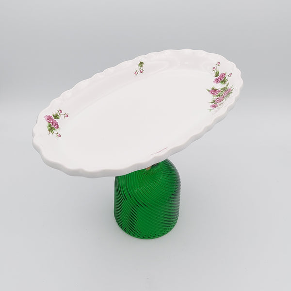 Golesorkhi Oval Plate with Green Stand