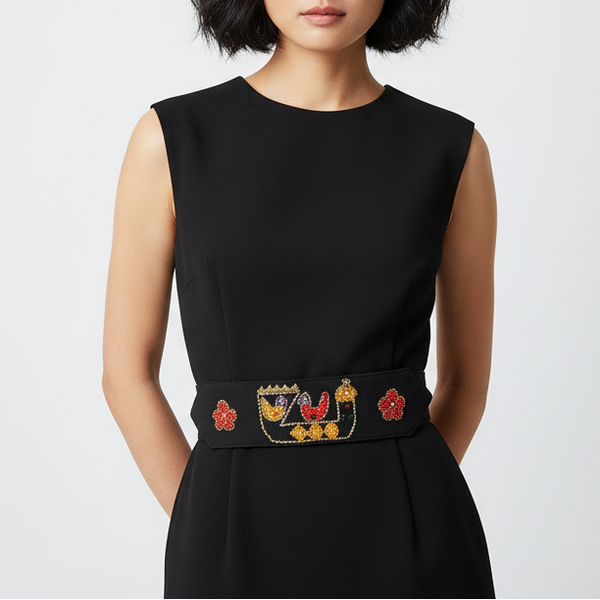 Hand Beaded Simorgh Belt