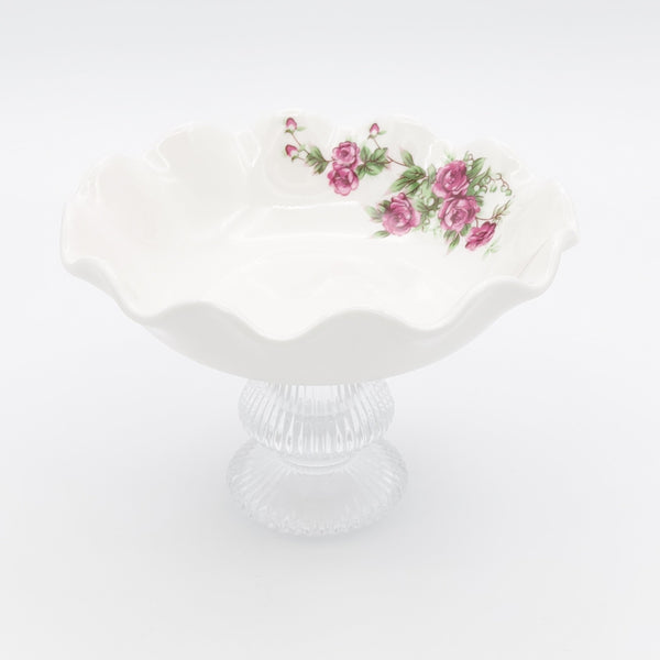 Waved Small Golesorkhi Bowl With Glass Stand