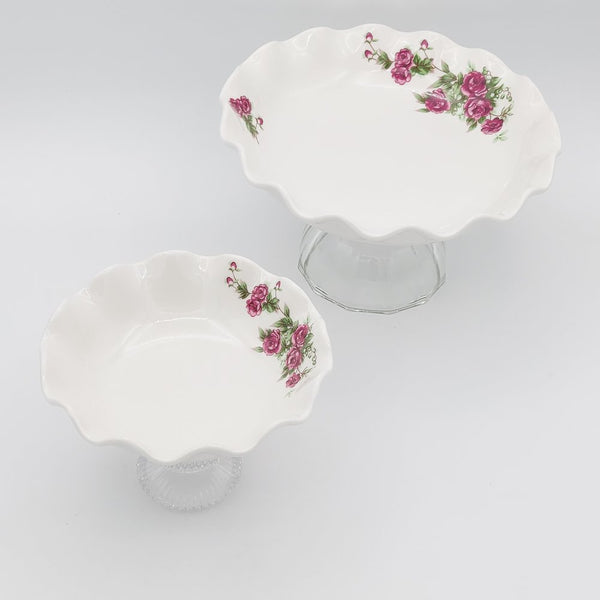 Wavy Medium Golesorkhi Bowl With Glass Stand